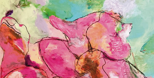 Zwei Frauen am Küchentisch, denkend